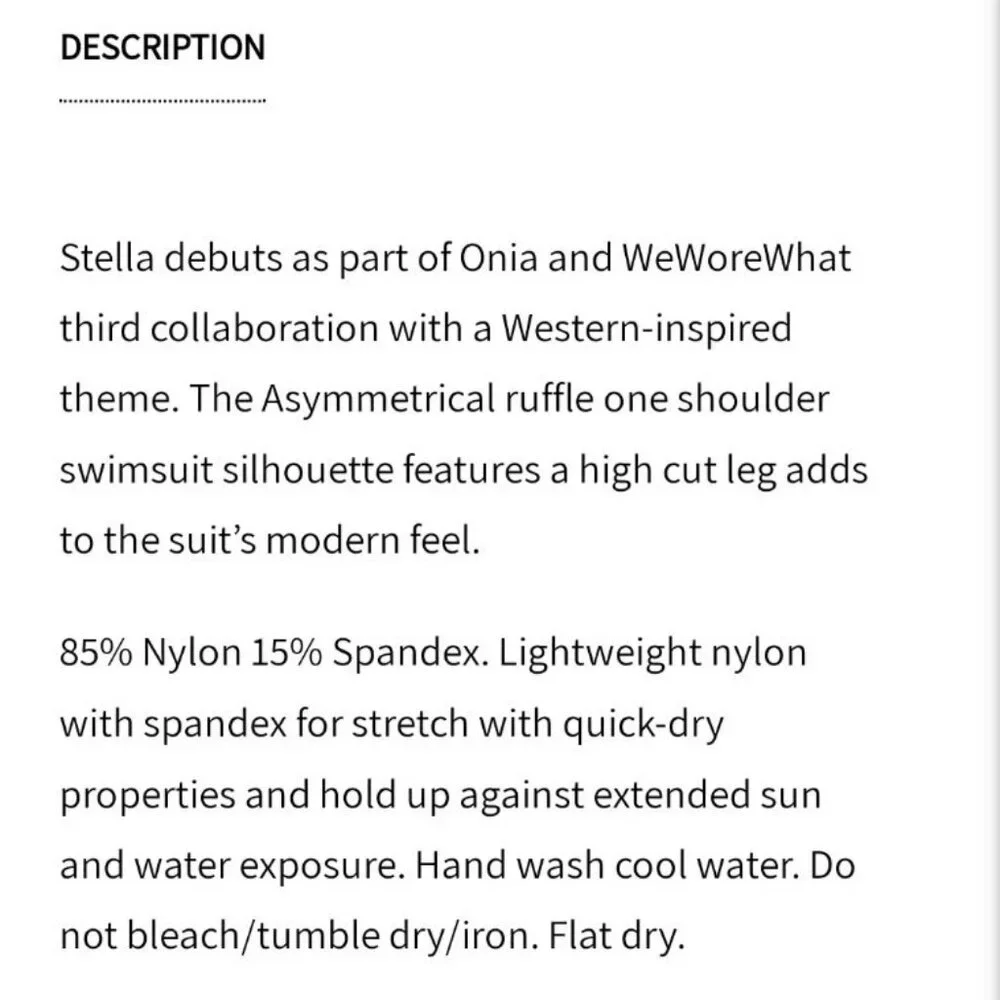 NEW with TAGS WeWoreWhat Stella One Piece One Shoulder Swimsuit  (size S)